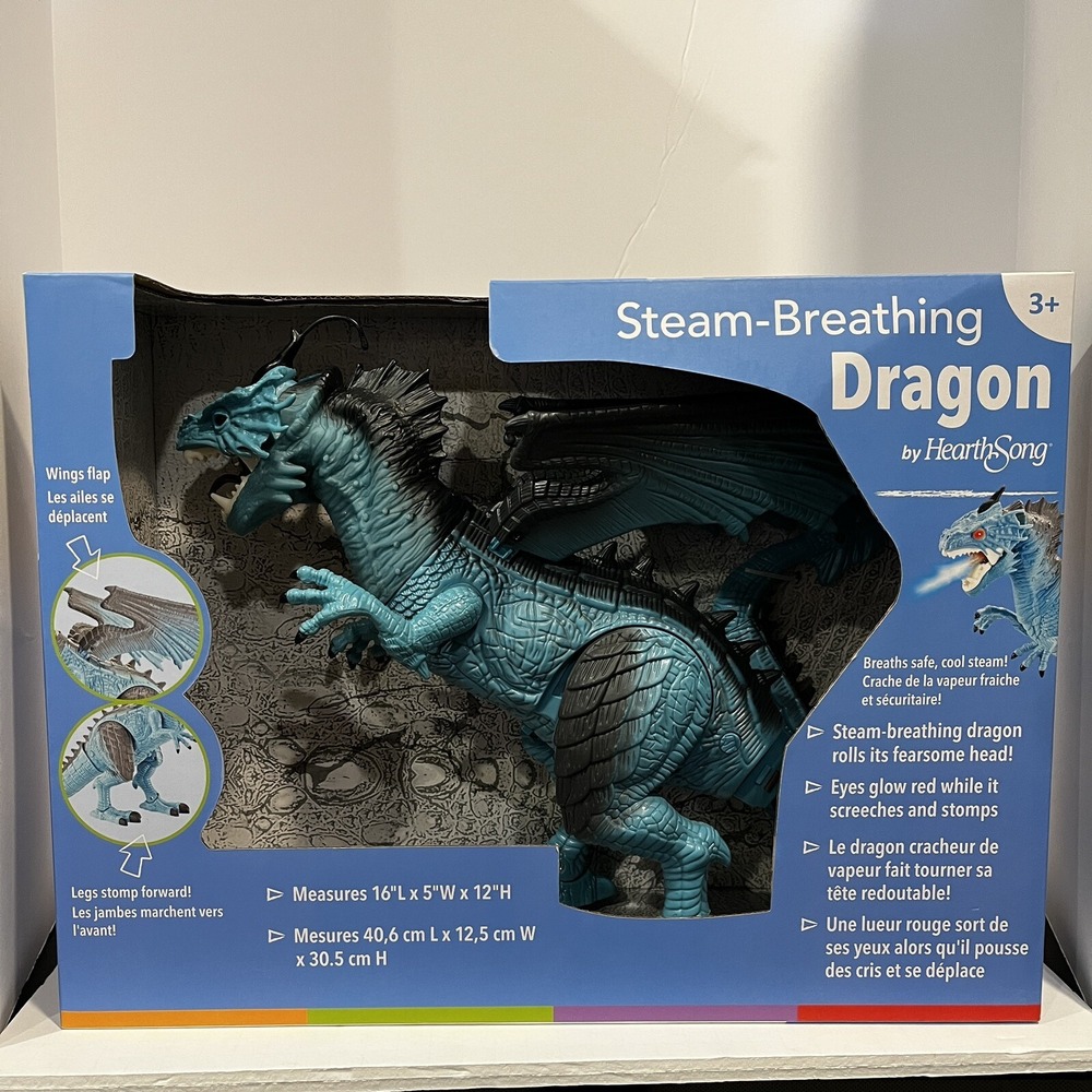 DRAGON NEW HEARTH SONG STEAM-BREATHING LIGHTS SOUND MOTION 733131 READ
